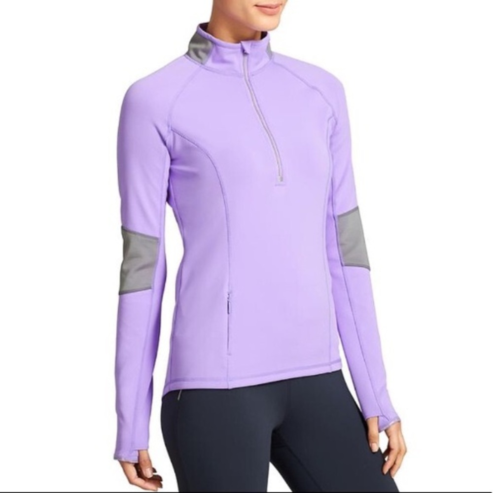 Athleta Lilac Lunar Half Zip Size Small